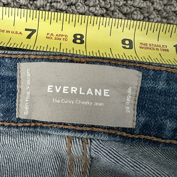 Everlane High Rise Denim Jeans - Classic Blue - Picture 4 of 6